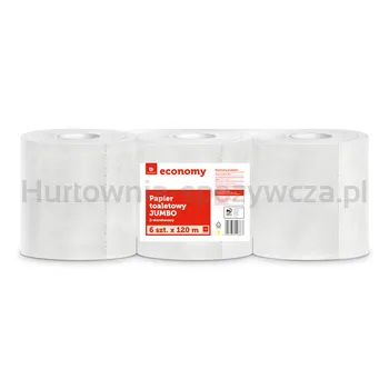 Tg Economy Papier Toaletowy Jumbo „Biały” 120 M 6R 2W 100% Celuloza
