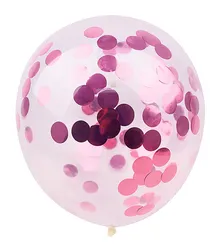 Zestaw balonów z konfetti PARTY GO, 30cm, 6 szt., różowe