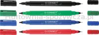 Marker do płyt CD/DVD Q-CONNECT, Dual, 0,4mm i 1 mm (linia), niebieski - 2