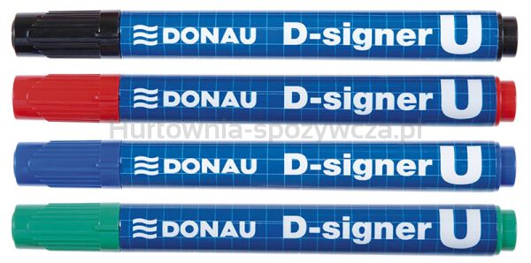 Donau Marker permanentny D-Signer U, okrągły, 2-4mm (linia), niebieski  - 3
