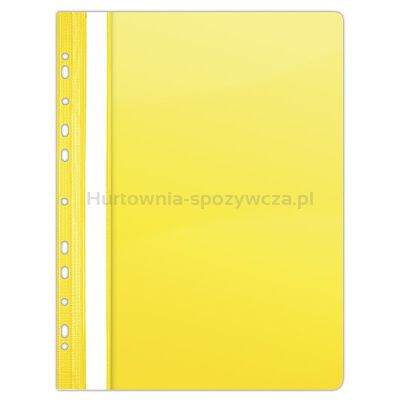 Donau Skoroszyt PVC, A4, twardy, 150/160mikr., wpinany, żółty 