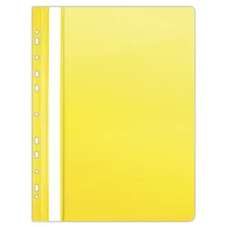 Donau Skoroszyt PVC, A4, twardy, 150/160mikr., wpinany, żółty 