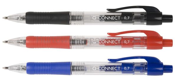 Q-Connect Długopis automatyczny 0,7mm, czarny  - 2
