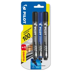 Pilot Marker Permanentny Sca-100 1X Czarny + 1X Niebieski + 1X Czarny Gratis
