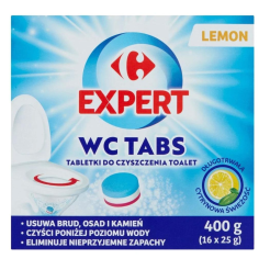 Carrefour Expert Lemon Tabletki Do Czyszczenia Toalet 400 G (16 X 25 G)