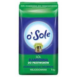 O'Sole Sól Kamienna Niejodowana Do Przetworów 1 Kg 