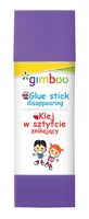 Klej w sztyfcie GIMBOO, PVP, trójkątny, znikający, 15g, 1 szt., pakowany w displayu, fioletowy - 7