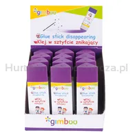 Klej w sztyfcie GIMBOO, PVP, trójkątny, znikający, 15g, 1 szt., pakowany w displayu, fioletowy - 3