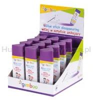 Klej w sztyfcie GIMBOO, PVP, trójkątny, znikający, 15g, 1 szt., pakowany w displayu, fioletowy - 2