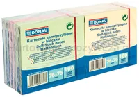 Bloczek samoprzylepny DONAU, 76x76mm, 12x100 kart., mix kolorów