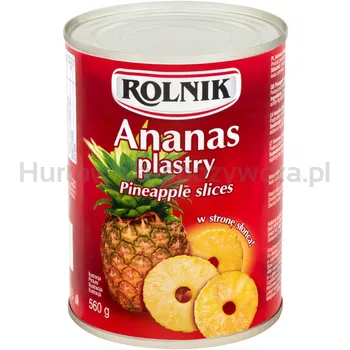 Rolnik Ananas plastry 580 ml 