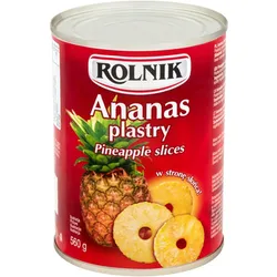 Rolnik Ananas plastry 580 ml 
