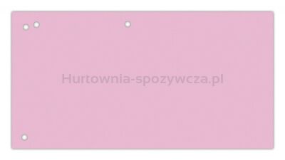 Office Products Przekładki karton, 1/3 A4, 240x105mm, 100szt., różowe 