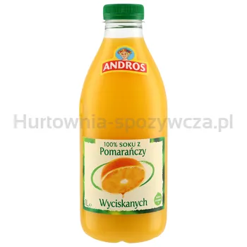 ANDROS Sok z pomarańczy wyciskanych 1l (w tym +0,50 zł/szt. zwrotnej kaucji)