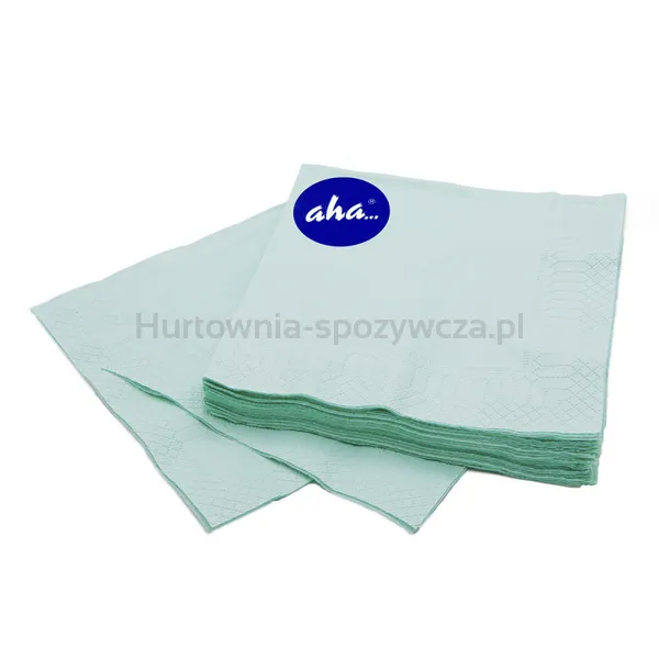 Serwetki Aha, 3-Warstwowe, Składanie 1/4, 33X33Cm, 20 Szt., Pastelowo Seledynowe