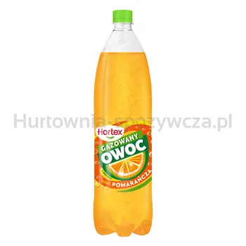 Hortex Gazowany Owoc napój o smaku pomarańczowym 1,5 l kaucja (w tym +0,50 zł/szt. zwrotnej kaucji)