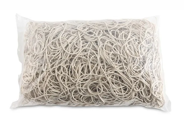 Gumki Recepturki Office Products, Średnica 80Mm, 1,5X1,5Mm, 60% Kauczuku, 1000G, Zgrzewka, Białe