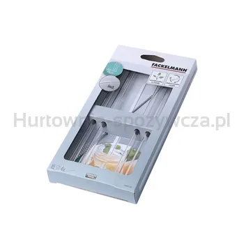 Słomki Szklane 22 Cm Ze Szczoteczką 4 Szt