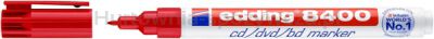Edding Marker do płyt cd/dvd/bd e-8400 0,5-1mm, czerwony 