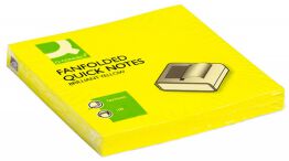 Q-Connect Bloczek samoprzylepny Brilliant Z-Notes, 76x76mm, 100 kart., neon, żółty 
