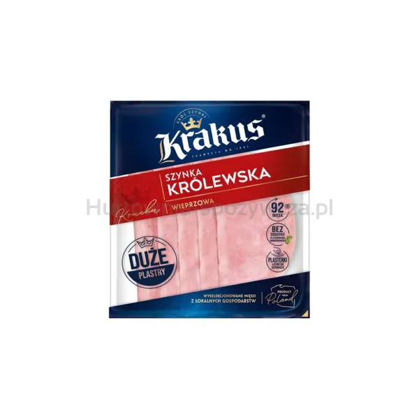 Krakus Szynka królewska wieprzowa plastry 120 g 