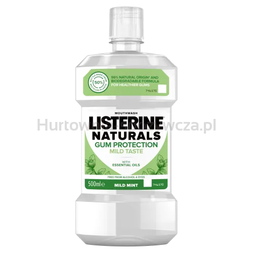Listerine Płyn Do Płukania Jamy Ustnej Naturals Gum Protection Mild Taste 500 Ml