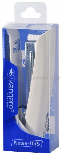 Kangaro Zszywacz Nowa-10/S, zszywa do 15 kartek, plastikowy, w pudełku PP, beżowy  - 2