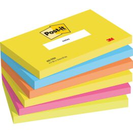Post-It Karteczki samoprzylepne ENERGETIC, 76x127mm, 6x100 kart. 