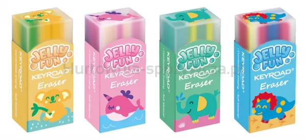 Gumka do ścierania KEYROAD Jelly Fun, ombre, 2 szt., blister, mix kolorów