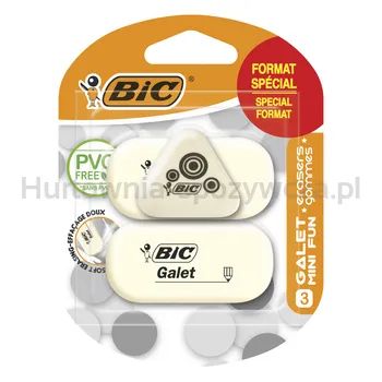 Bic Gumka Galet+Mini Fun Blister 2+1 sztuka