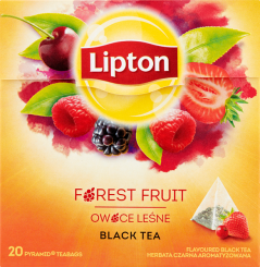 Lipton Herbata Czarna Aromatyzowana Owoce Leśne 34 G (20 Torebek)