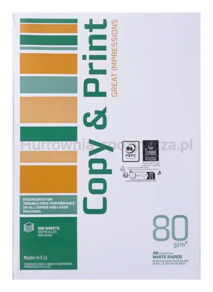 COPY&PRINT Papier ksero A4, klasa C, 80gsm, 500 ark.