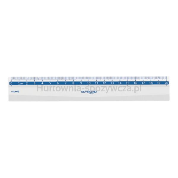 Linijka plastikowa KEYROAD, 20 cm, zawieszka, transparentna - 2