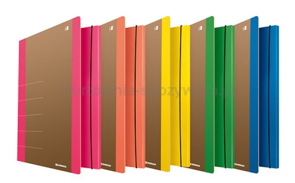 Donau Teczka z gumką Life, Karton, A4, 500gsm, 3-skrz., pomarańczowy  - 2