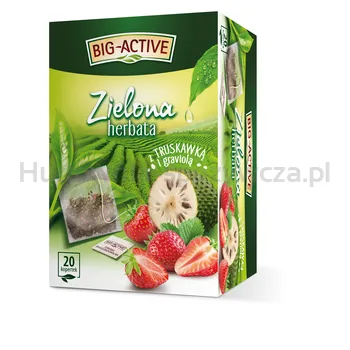 Big Active Herbata Zielona Z Truskawką I Graviolą (20Torebek X 1,5G)