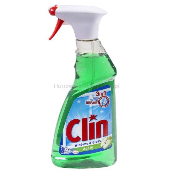 Płyn do mycia szyb CLIN Jabłko, pompka, 500ml