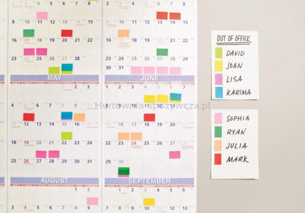 Post-It Zakładki indeksujące (680-8), PP, 25,4x43,2mm, 50 kart., purpurowe  - 4