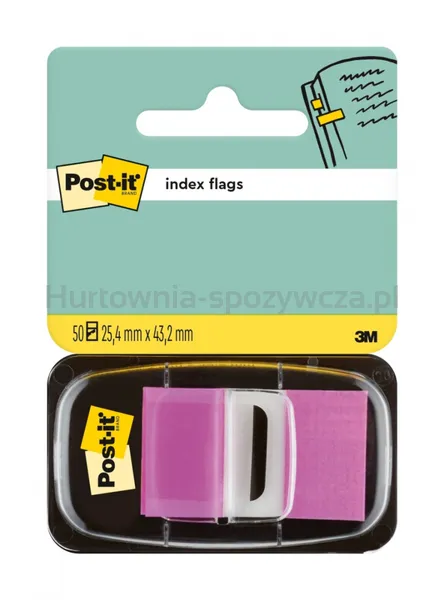 Post-It Zakładki indeksujące (680-8), PP, 25,4x43,2mm, 50 kart., purpurowe 