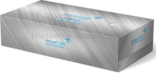 Chusteczki Kosmetyczne Celulozowe Velvet Professional Box, 2-Warstwowe, 100 Listków, Biały