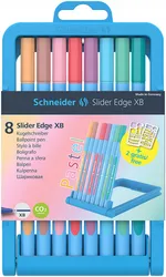 Schneider Zestaw długopisów w etui Slider Edge Pastel, XB, 8 szt., mix kolorów 
