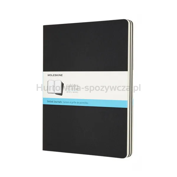 Zestaw 3 Zeszytów Moleskine Cahier Journals Xl (19X25Cm) W Kropki, 120 Stron, Czarny