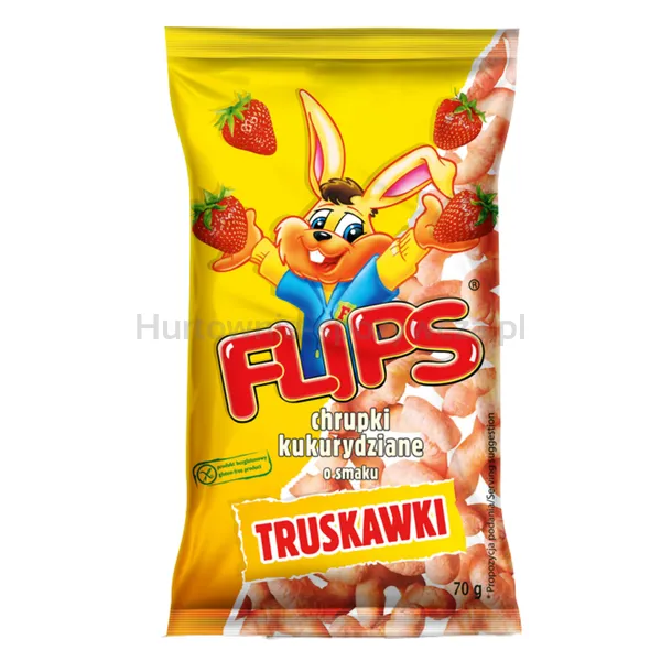 Sante Flips Chrupki Kukurydziane O Smaku Truskawkowym 70G 