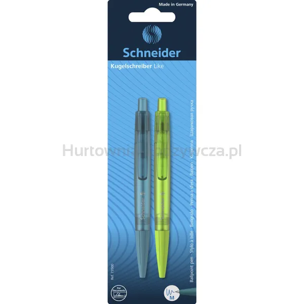 Długopis Automatyczny Schneider Like, M, 2Szt., Blister, Mix Kolorów