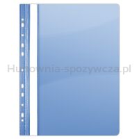 Donau Skoroszyt PVC, A4, twardy, 150/160mikr., wpinany, niebieski 