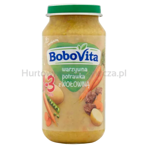 Bobovita Warzywna Potrawka Z Wołowiną Po 12 Miesiącu 250 G