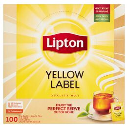 Herbata LIPTON czarna, Yellow Label, 100 kopert