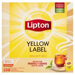 Herbata LIPTON czarna, Yellow Label, 100 kopert