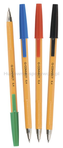 Długopis Q-CONNECT z wymiennym wkładem 0,4mm (linia), zawieszka, czarny - 3