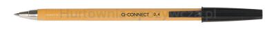 Długopis Q-CONNECT z wymiennym wkładem 0,4mm (linia), zawieszka, czarny