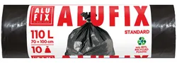 Worki na śmieci ALUFIX, LDPE, 110l, 10 szt., czarne